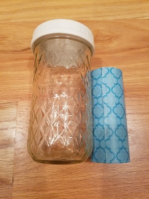 mason jar with wide washi tape